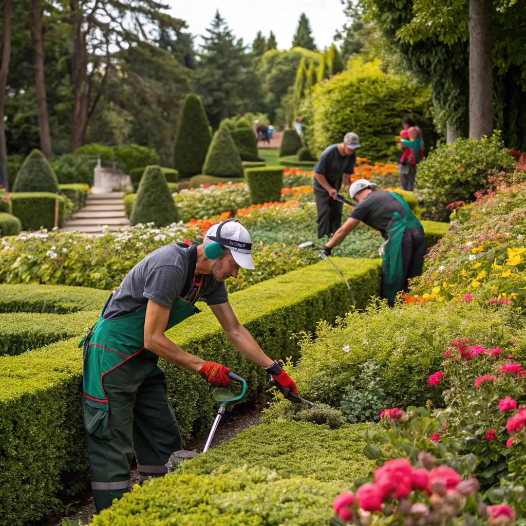 Our professional gardening team at work